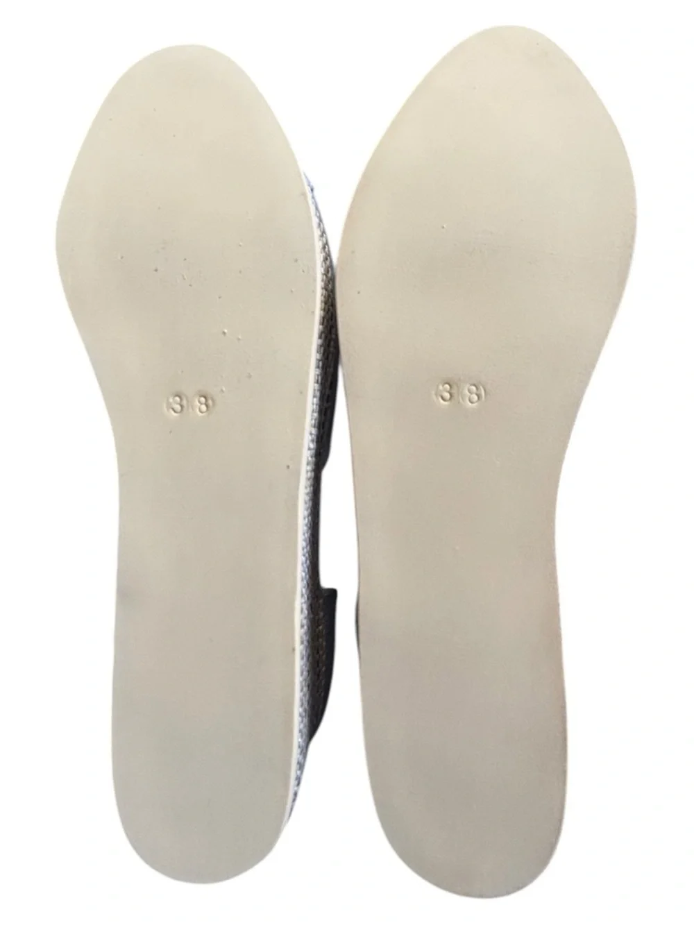 Angela Arias Women’s Silver Wedge Espadrille Shoes US Size 6